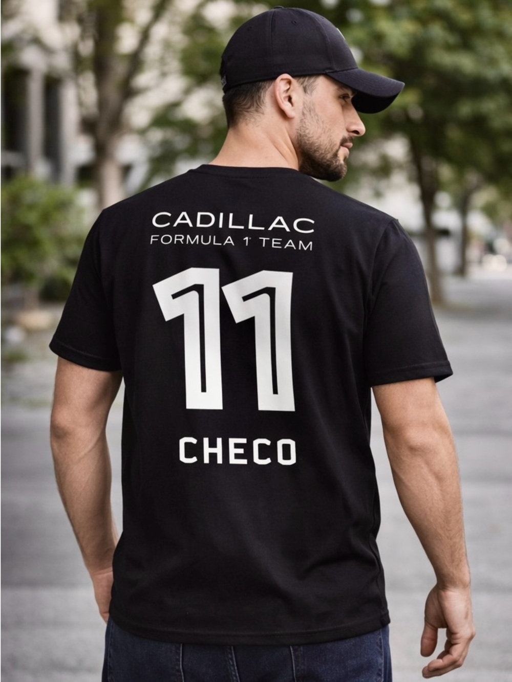 Formula 1 Team "Checo" Men's Black T-Shirt - Number 11